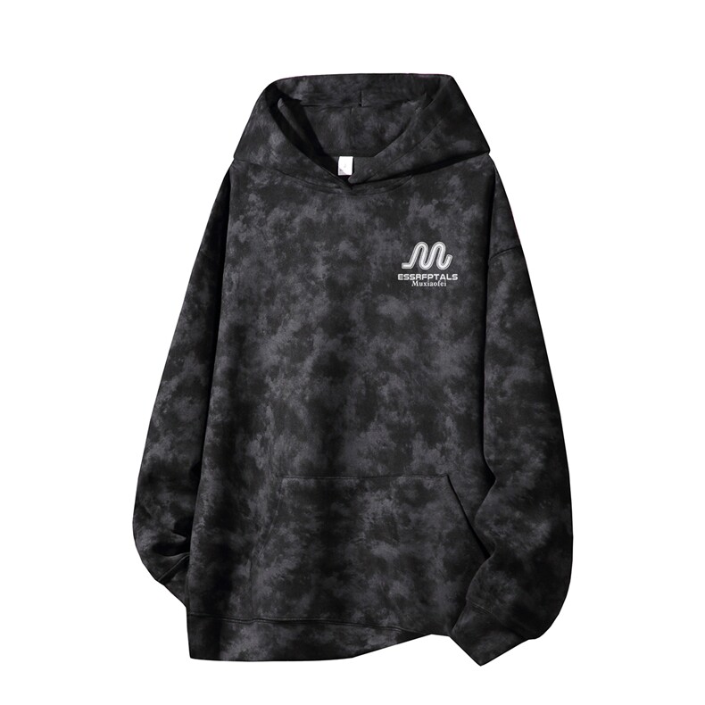 得物供货、重磅420克现货麂皮绒扎染卫衣HD019-1-WL25259ZR-P45,男装卫衣,电商019-1