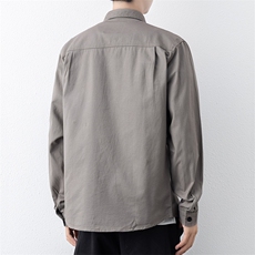 衬衣男新款纯棉工装翻领休闲时尚长袖衬衫XZ310B-3-CY805-P58，男装衬衫，星座310B-3