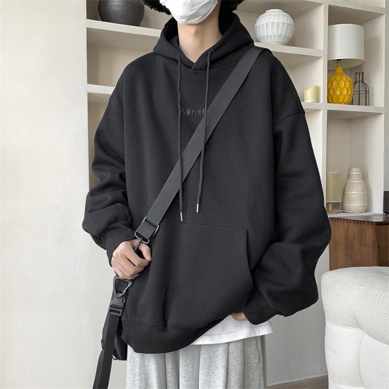 秋冬新款ins高街百搭宽松上衣美式复古潮牌连帽卫衣男W8009-P36，男装卫衣，星座512-4