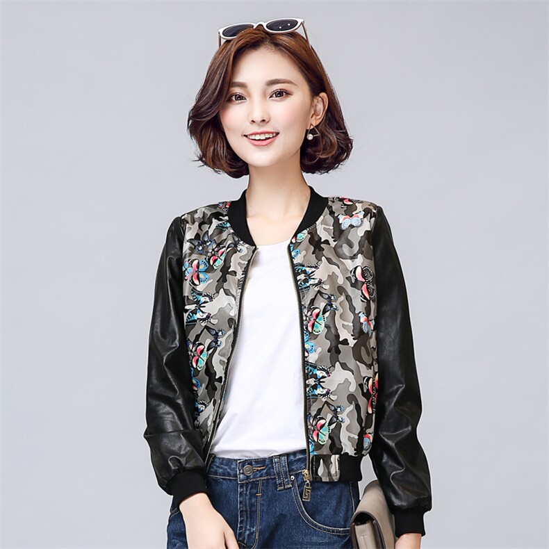 时尚印花显瘦韩版2020年冬季长袖百搭短外套,女装短外套,众宇琦