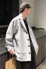 秋季宽松小西装男雅痞情侣休闲西服外套A071-X01-P80，男装西服，电商A071