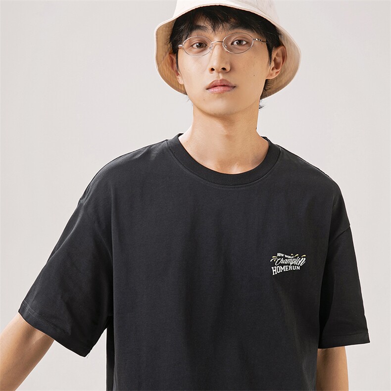 2025夏季新款男装日系潮牌纯棉印花圆领宽松短袖休闲T恤T962-F40,男装T恤,电商A101（原外27）