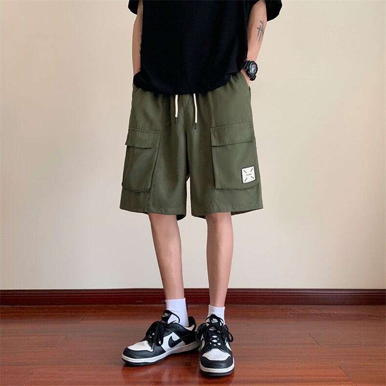 工装短裤男夏季男士休闲裤潮流直筒贴标大口袋A266-TYK2331-P35,男装牛仔裤,电商A266