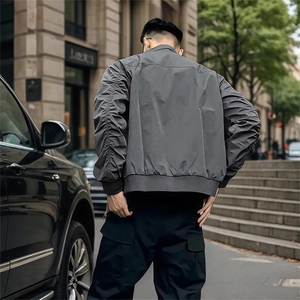 26春装新款美拉德立领飞行夹克boxy廓形休闲百搭外套上衣 JK6500图片