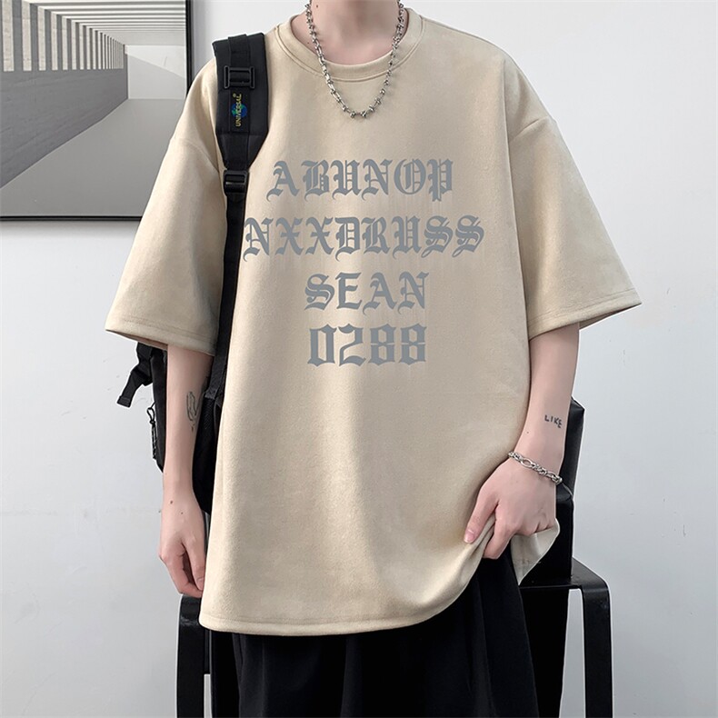 麂皮绒短袖t恤男大码半袖男JD82307-P25,男装T恤,电商A040