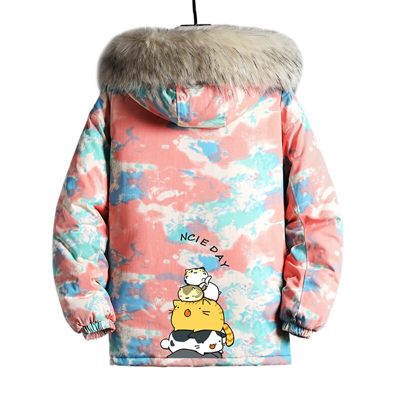 MC49090-P135日系潮衣男大码派克服男工装服外套袄网格,男装棉衣,电商A040A
