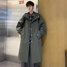 5W件长年冲锋风衣男中长款大衣男F174薄P90加棉P100特价外景1，男装风衣，星座401