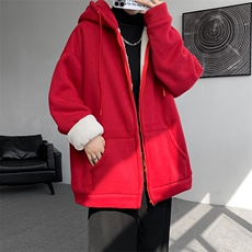 8XL-M高品质！卫衣厚外套男加绒加厚开衫羊羔毛卫衣WY13P68控88，男装卫衣，电商D206-1