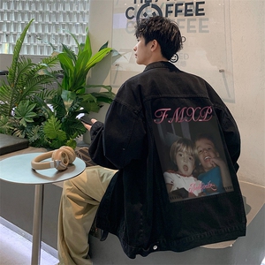 复古水洗牛仔外套男春季美式高街oversize潮牌工装夹克JK1047-P88图片
