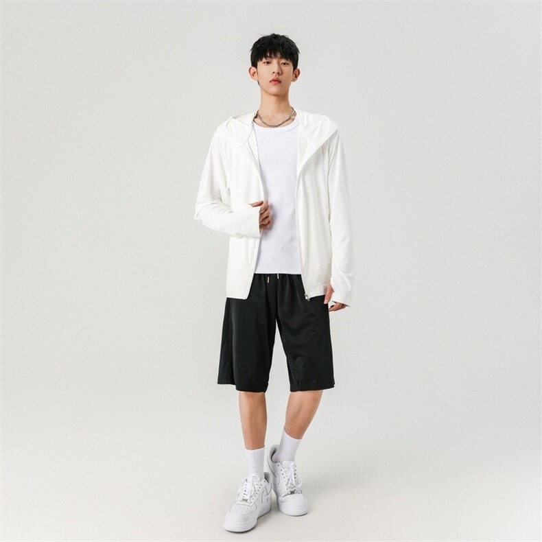 运动套装男连帽防晒防水服冲锋衣男短裤两件套A406TZ3282特P78,男装牛仔裤,星座309（原A406）