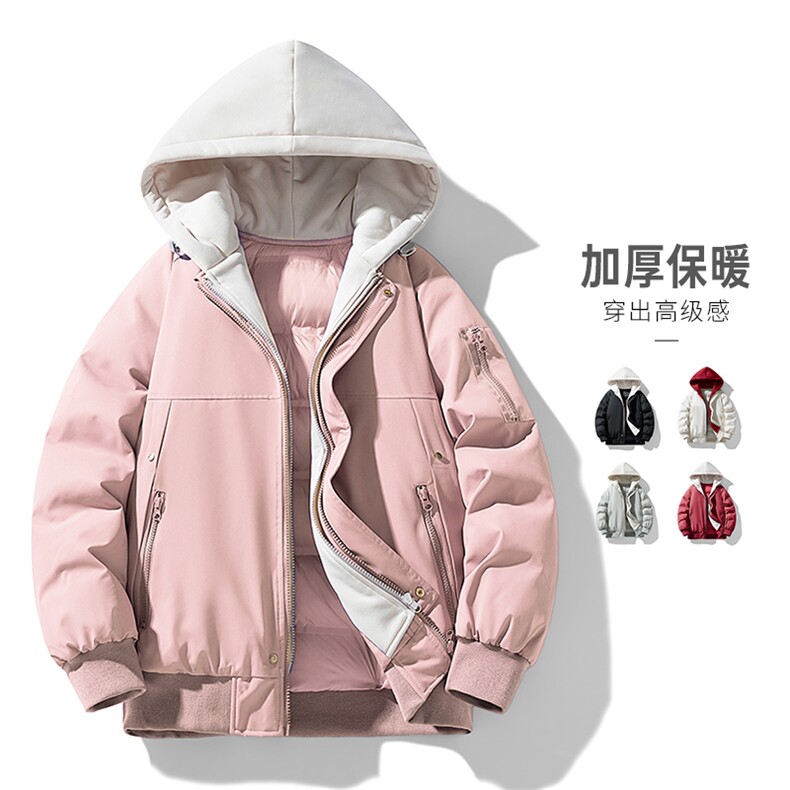 夹克棉服冬季加厚保暖男生外套假两件工装潮牌宽松棉袄MY2583-P85,男装夹克,星座610（原A335）