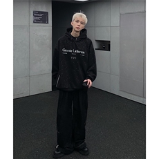 潮牌满天星连帽卫衣男小众感金属印花春秋季重磅宽松情侣帽衫外套，男装卫衣，电商C307