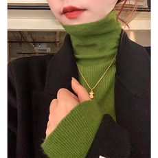 时尚高领羊毛衫女秋冬季新款修身显瘦百搭气质长袖针织打底衫，女装羊毛衫，恒恩羊绒