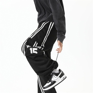 美式hiphop工装裤春秋季2025新款男女款情侣服阔腿裤子K6060-P47图片