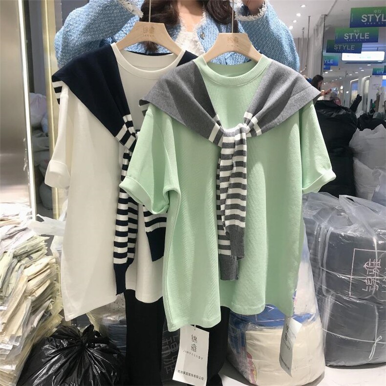 大版简约T，配披肩超赞，其它，锦雅(6F)