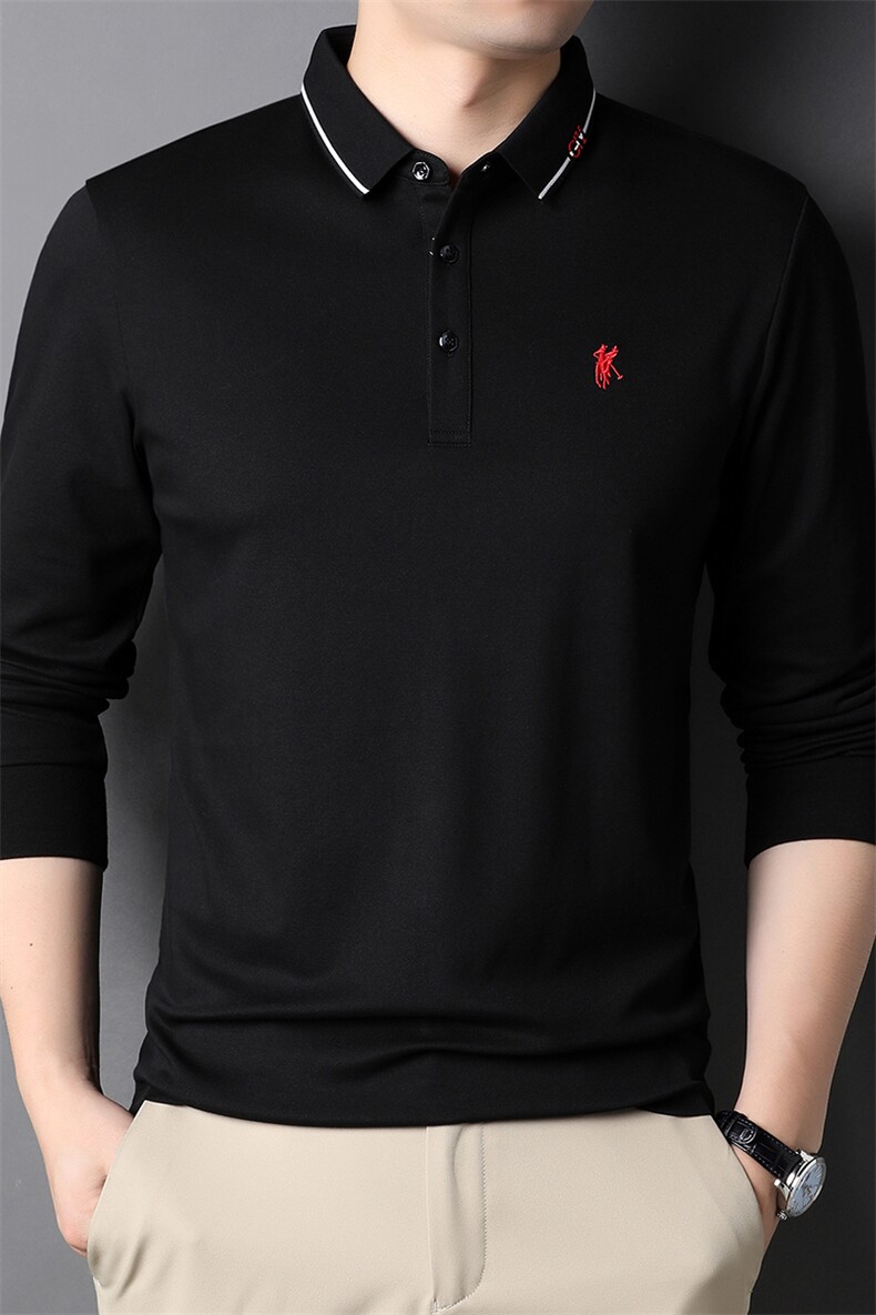 CE609钱塘2020-2中年男士春秋薄款时尚休闲简约长袖T恤货稳P62,男装T恤,钱塘207-2