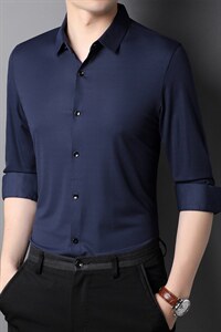 HPN99651男式服装秋季新款衬衫男长袖休闲四季可穿衬衣P85图片