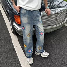 2024美式牛仔裤男款直筒长裤潮NA238P55，男装牛仔裤，星座1116-2