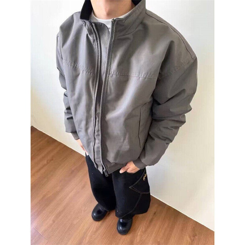 1303B-1-BK1001-特P55男女同款飞行员外套春款美式工装夹克网图，男装夹克，星座1303B-1