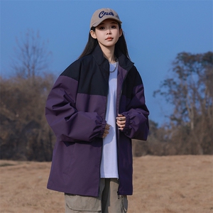 户外撞色翻领冲锋衣情侣外套防风登山服夹克男YHJK8827-P50图片