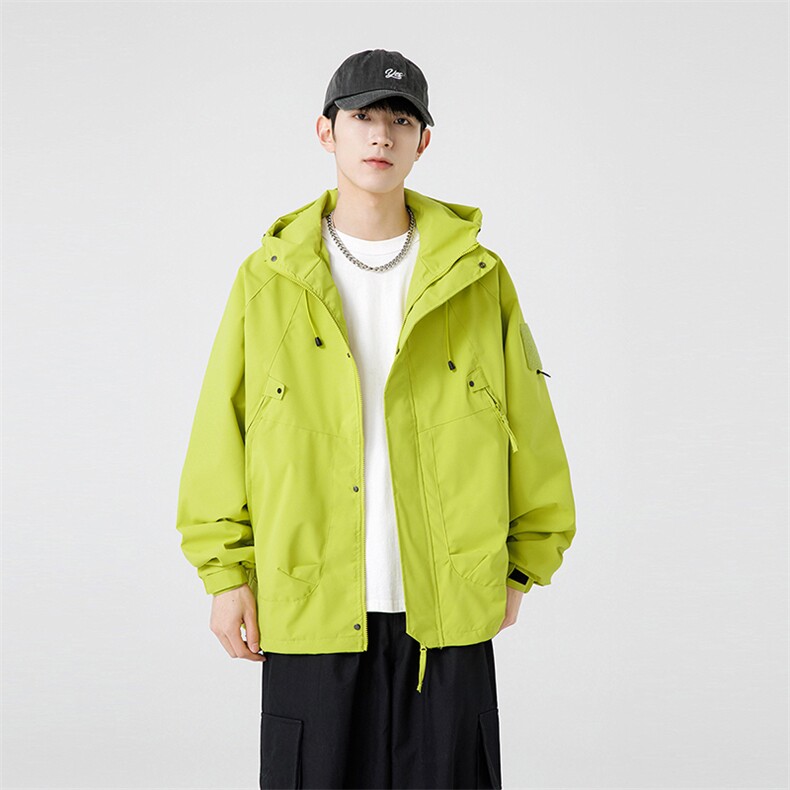 山系连帽夹克男士春秋新款户外冲锋衣工装上衣外套J90-P40,男装夹克,星座1403B