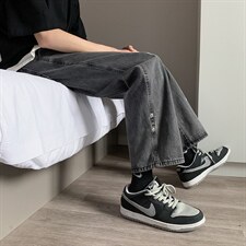 漆点牛仔裤男宽松直筒2023年新款潮牌ins网红秋季裤子男N970-P45，男装牛仔裤，星座1008-1