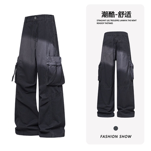 B221 美式ins高街洗褪书包袋工装休闲牛仔裤 LK26651-特P60控108图片