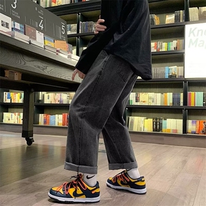 美式牛仔裤男韩版潮流高街帅气2023秋冬季新款ins长裤RK1091-P37图片