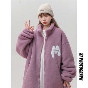 羊羔毛棉衣外套加厚棉服夹克厚港风日系棉袄1016-1 W57 P118 K158图片