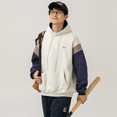 2026冬季新款男日系潮牌拼色宽松加绒加厚连帽卫衣WY560-F93，男装卫衣，电商A101（原外27）
