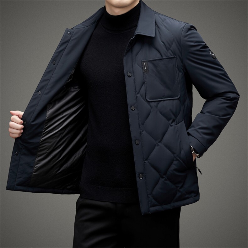 BAMJ-8961钱塘2020-2中年男士商务休闲翻领冬季厚款羽绒服P260,男装羽绒服,钱塘207-2