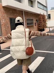 羽绒马甲女2022秋冬新款加厚保暖连帽马夹外穿坎肩图片