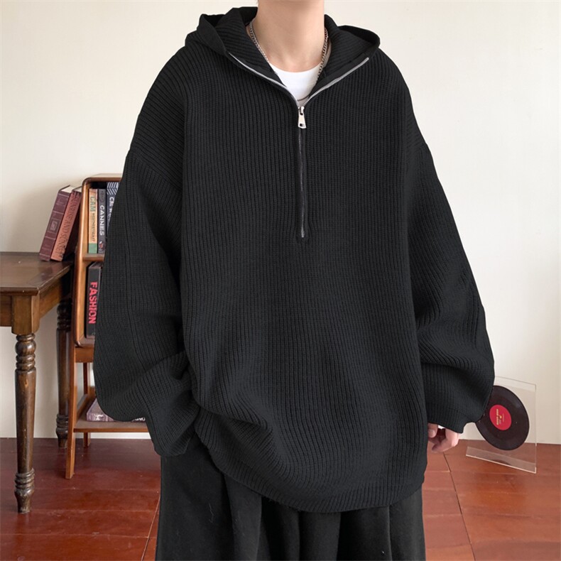 现货高品质得物抖音连帽套头毛衣M3611-P65,男装针织衫/毛衣,星座1212