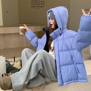 现货新款东大门加厚保暖羽绒服百搭连帽面包服女装外套女装图片