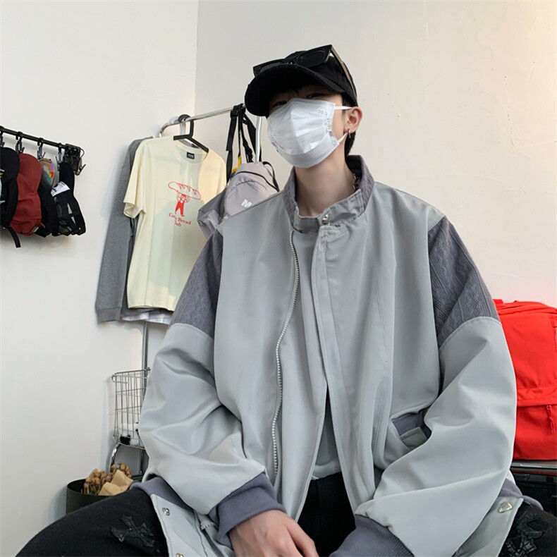 抖音直播！垫肩阿尔法飞行员夹克男 XH35-70图片