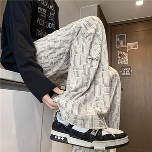 2025秋季美式拼接格子扎染设计潮流休闲裤B315-K25341-特p35控68图片