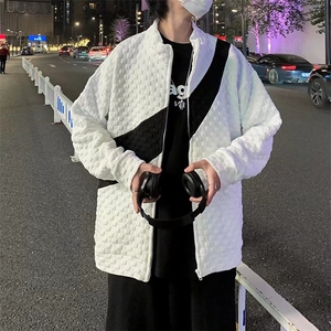 男春季新款卫衣华夫格拉链卫衣Y049P40图片