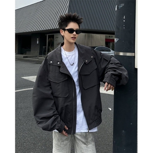 机能风工装外套男春秋休闲美式痞潮牌宽松短装宽松夹克W6519-P67图片