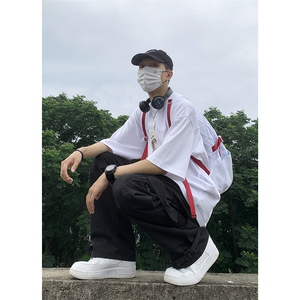 B221 美式ins街头hiphop宽松休闲多口袋工装裤子 LK23120-P65控88图片