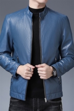 21冬季新款皮衣羽绒服休闲宽松翻领外套男士90%白鸭绒ZG3317-P195，男装羽绒服，电商B212（原钱塘6029）