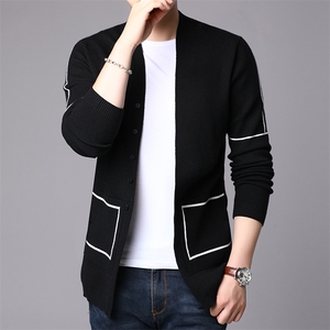 秋冬季新款男士针织开衫毛衣开衫免烫中年爸爸装厚款保暖打底衫图片