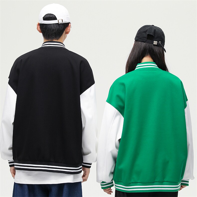 春秋季棒球服外套新款ins潮情侣学生休闲针织夹克A305-DF32-P75,男装夹克,电商B306