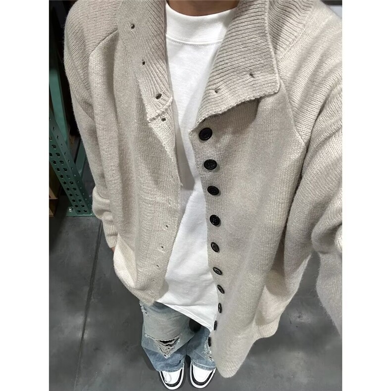 慵懒流行气质简约日系文艺新款百搭开衫毛衣时尚潮流MY7602,男装针织衫/毛衣,星座208-5