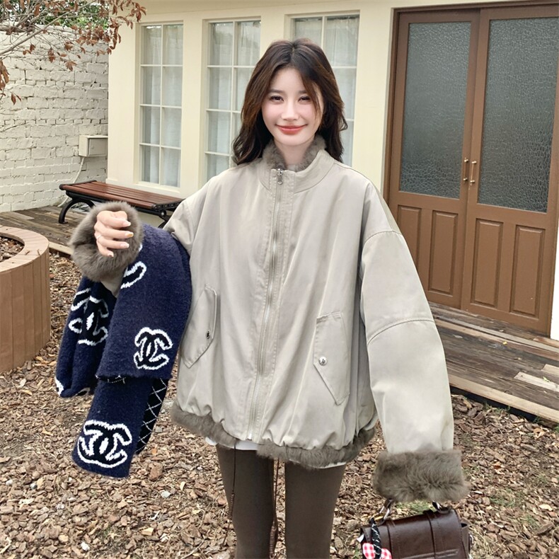 新款毛毛内胆派克服2D014-10027-P185-K288,女装短外套,2D014