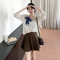 现货：秋装新款时尚针织上衣＋百褶短裙两件套2C135-8889P155K228，女装套装/套裙，2C135