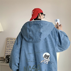 控价158牛仔棉衣男大码加绒羊羔绒牛仔棉服男棉袄NM53187-P140，男装棉衣，电商A040