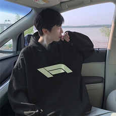 抖音得物供货可提供视频秋冬重磅美式宽松连帽卫衣WKD03，男装卫衣，电商A486