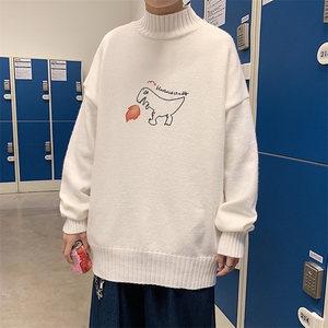 M18040-P45 半高领毛衣男士大码针织衫男毛线衣男线衫图片