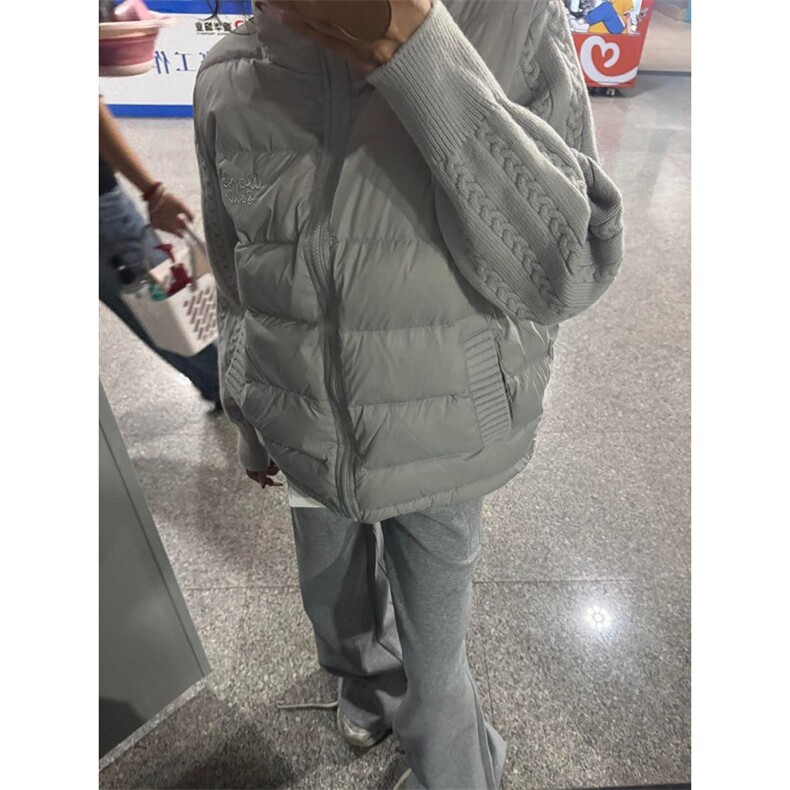 KK104-P95麻花针织拼接立领棉服外套秋冬季百搭防寒棉衣,男装棉衣,电商B323A