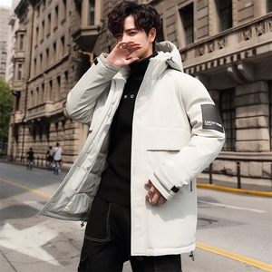  连帽羽绒棉衣男 中长款羽绒服男 含绒量80 MY6602图片